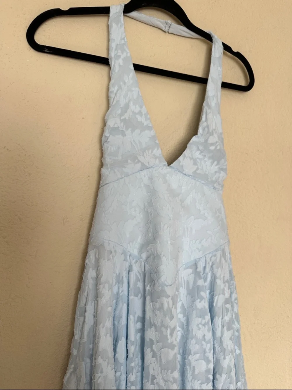 HOUSE OF CB Arietta Floral Jacquard Plunge Halter Neck Dress Sz M A-C NWOT $289 - Picture 11 of 16